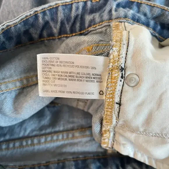 Wild Fable Highest Rise Mom Rolled Cuff Shorts Embroidered - Size 6/28 - Picture 6 of 6